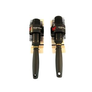 Walgreens Round Brush Set 2pk Black Ceramic‎ Coated Barrel Heat Retaining Stylin